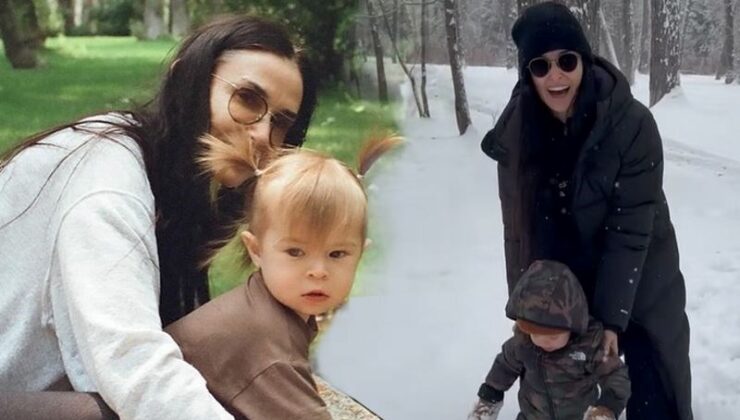 Karlarda Yuvarlandılar: Demi Moore ve Torununun Keyifli Anları