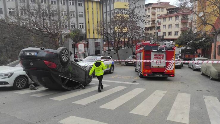 7 Araca Çarpıp Takla Attı!