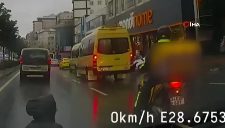 Esenyurt’ta Motosiklet Kaza Anı Kamerada