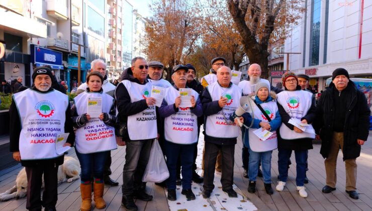 Eskişehir’de Emekliler Yılın Son Gününde Sokaklarda: En Düşük Emekli Maaşı 45 Bin Lira Olmalı